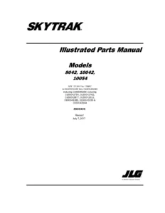 SkyTrak 8042 10042 10054 Illustrated Parts Manual - 8990395 Telehandler Parts Catalog PDF