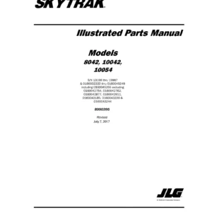 SkyTrak 8042 10042 10054 Illustrated Parts Manual - 8990395 Telehandler Parts Catalog PDF