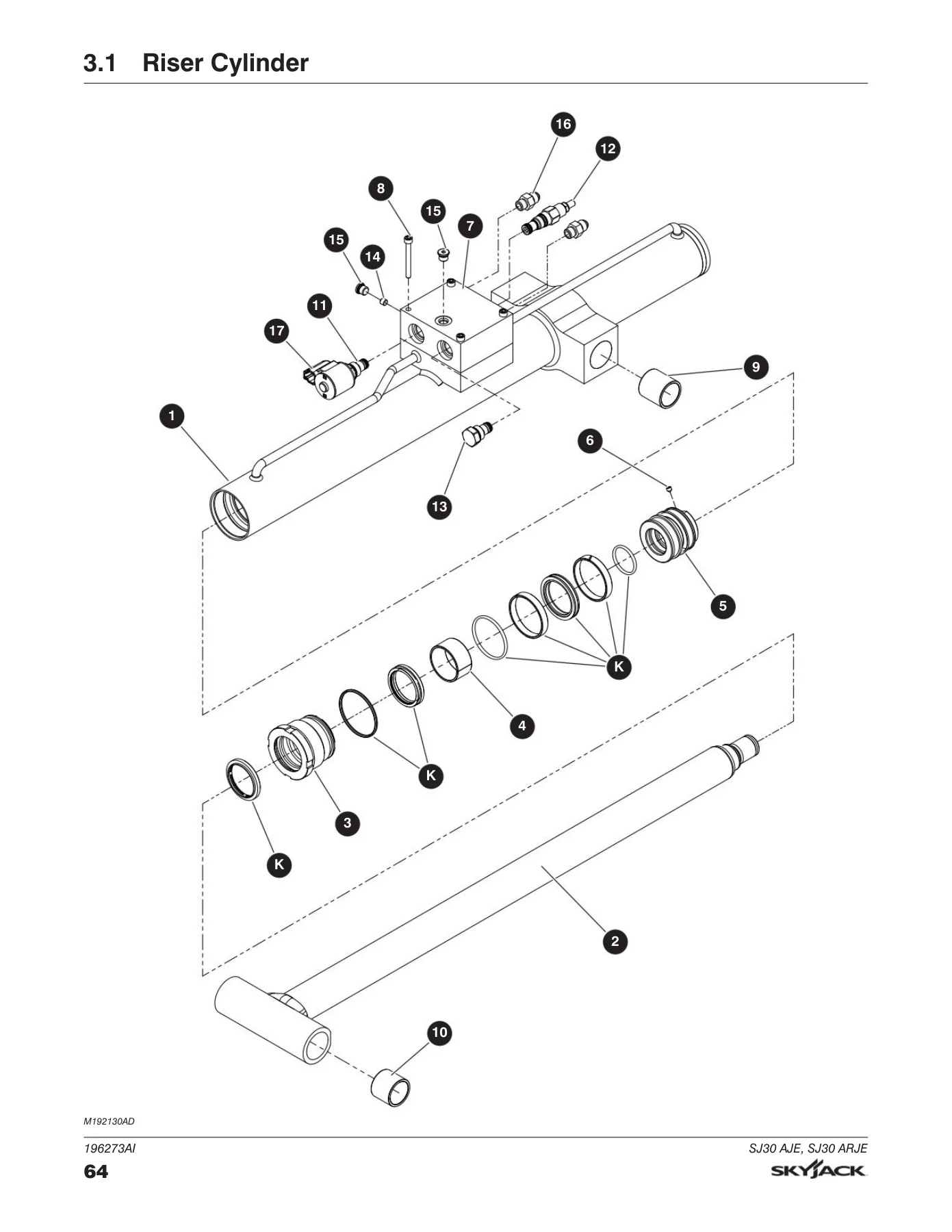 Skyjack SJ30AJE SJ30ARJE Articulating Boom Parts Manual 196273AI 2024 PDF - Image 2