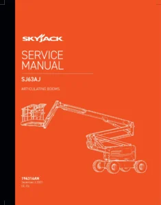 Skyjack SJ63AJ Articulating Boom Lift Service Manual 194314AN 2023