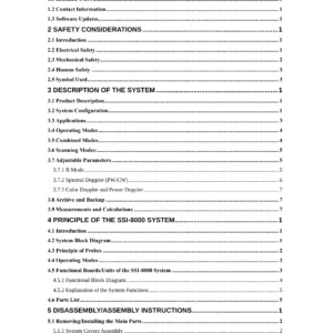 SonoScape SSI-8000 Ultrasound System Service Manual PDF - 4720-0018-01B