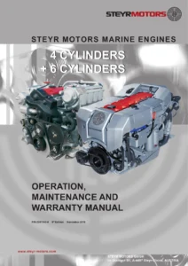 Steyr Motors 4 & 6 Cylinder Marine Diesel Engine Operation, Maintenance & Warranty Manual Z001140-0 - PDF