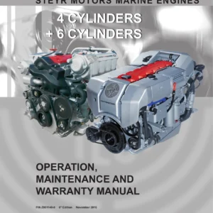 Steyr Motors 4 & 6 Cylinder Marine Diesel Engine Operation, Maintenance & Warranty Manual Z001140-0 - PDF