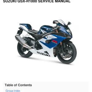 Suzuki GSX-R1000 K5 K6 Service Manual 2005 2006 GSX-R 1000 Repair Workshop PDF