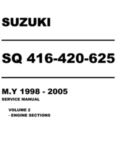 Suzuki SQ416 SQ420 SQ625 Service Manual Volume 2 Engine Sections 1998-2005 PDF