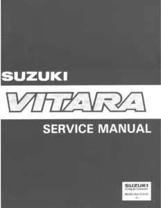 Suzuki Vitara 3 Door Service Manual - Full Workshop Repair & Maintenance PDF