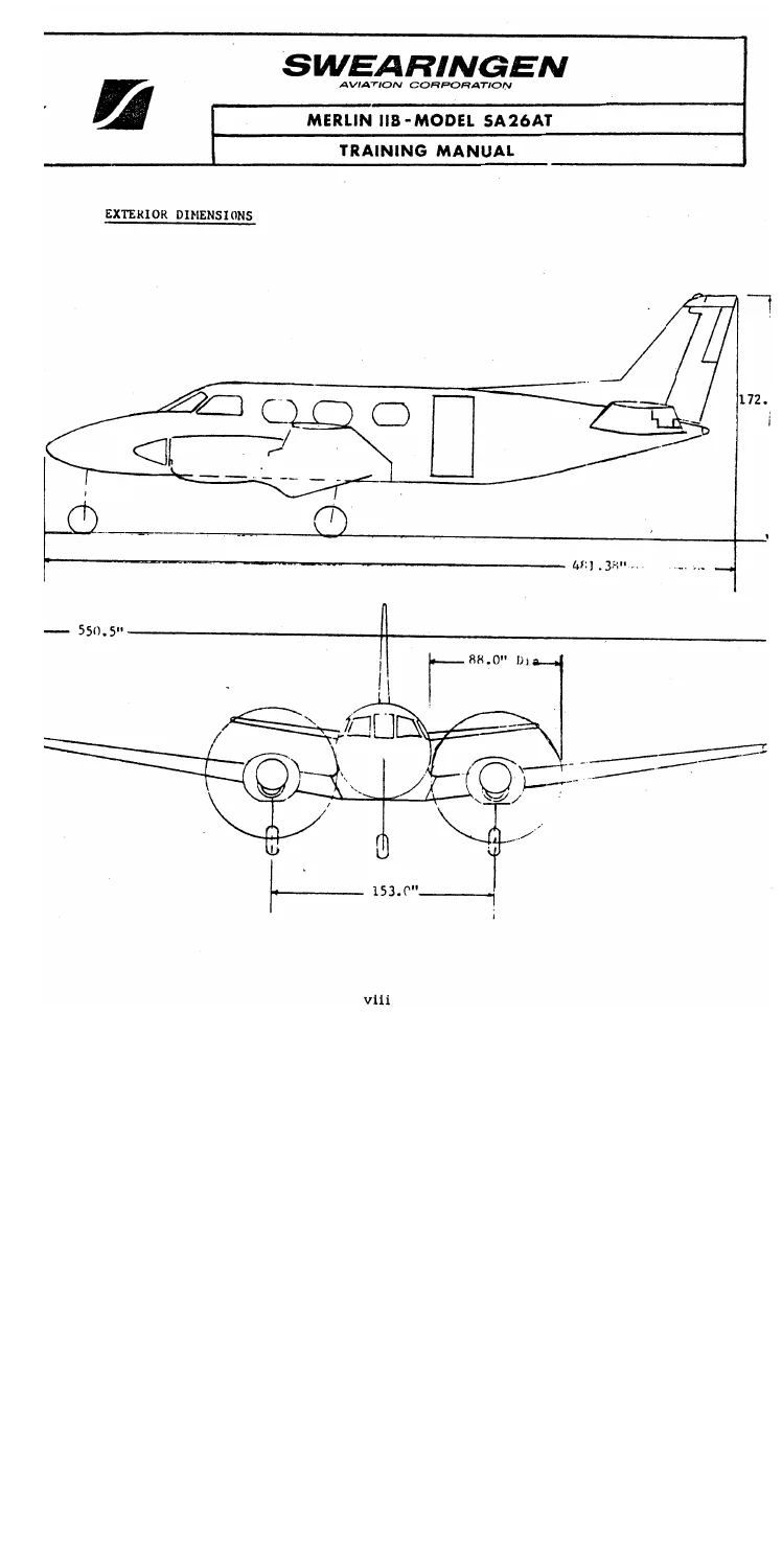 Swearingen Merlin IIB SA-26AT Aircraft Systems Training Manual PDF - Image 2