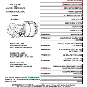 T53-L-11C L-11D L-13B L-13BA L-703 Aviation Engine Maintenance Manual TM 55-2840-229-23-1