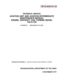 T63-A-720 Allison 250-C20C Aviation Unit & Intermediate Maintenance Manual TM 55-2840-241-23