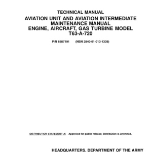 T63-A-720 Allison 250-C20C Aviation Unit & Intermediate Maintenance Manual TM 55-2840-241-23
