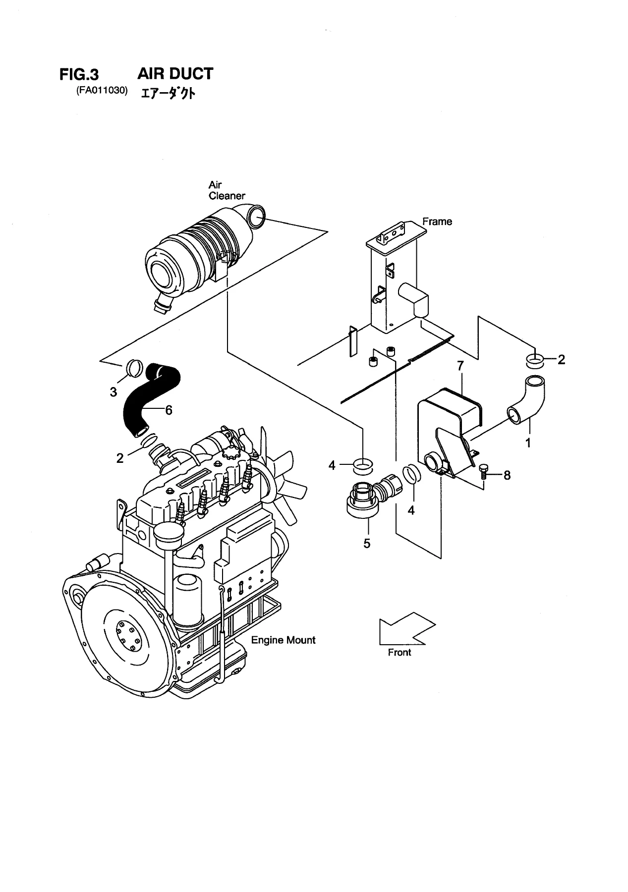 TCM Acroba FA15D Diesel Forklift Chassis Parts Catalogue PF-09MF - PDF Download - Image 2
