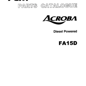 TCM Acroba FA15D Diesel Forklift Chassis Parts Catalogue PF-09MF - PDF Download