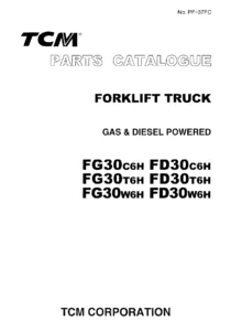 TCM FG30C6H FG30T6H FG30W6H FD30C6H FD30T6H FD30W6H Forklift Parts Catalogue PF-37FC