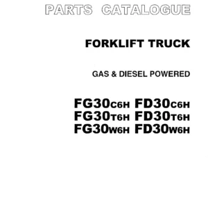 TCM FG30C6H FG30T6H FG30W6H FD30C6H FD30T6H FD30W6H Forklift Parts Catalogue PF-37FC