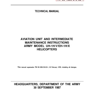 TM 55-1520-210-23-1 UH-1H/V/EH-1H/X Helicopter Maintenance Manual PDF