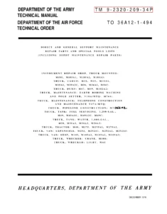 TM 9-2320-209-34P 2 1/2 Ton 6x6 Truck M34 M35 Series Repair Parts and Special Tools List Manual - 1976 Change 2