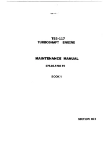 TV3-117 Turboshaft Engine Maintenance Manual Book 1 Section 072 - Engine Repair & Troubleshooting PDF