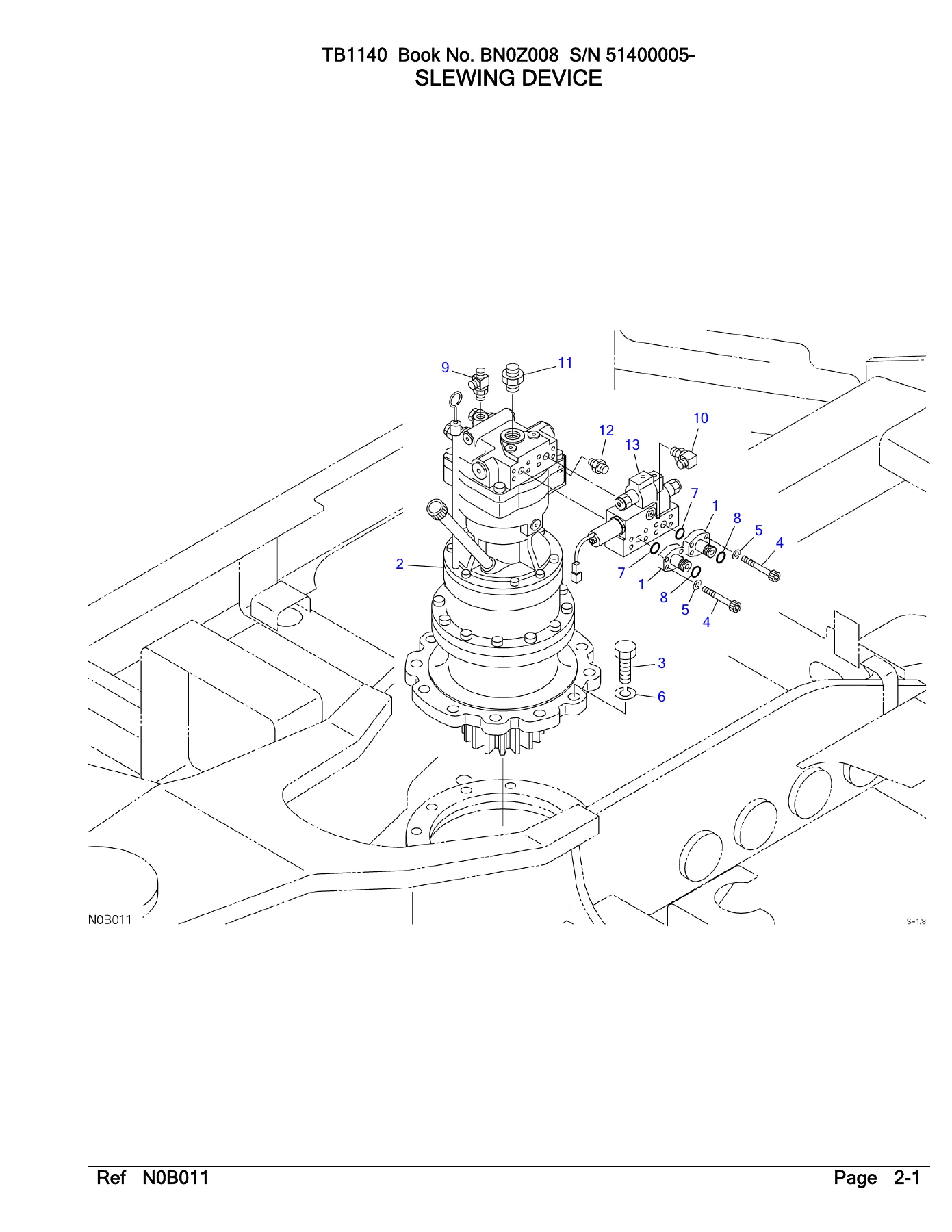 Takeuchi TB1140 Parts Catalog BN0Z008 - Serial 51400005 Up - PDF - Image 3