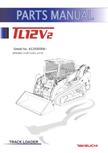 Takeuchi TL12V2 Compact Track Loader Parts Manual BR0Z001-4-0