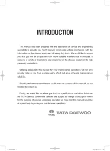 Tata Daewoo Novus MCV Chassis Service Manual - Euro 5 PDF Download