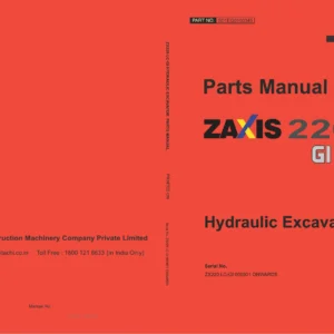 Tata Hitachi ZAXIS 220LC GI Hydraulic Excavator Parts Manual - PDF Catalog