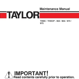 Taylor THDC-THDCP 954 955 974 975 Container Handler Maintenance Manual