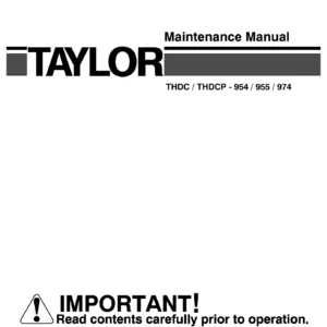 Taylor THDC / THDCP 954-955-974 Container Handling Truck Maintenance Manual