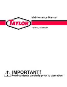 Taylor TS-9972 TS-9973W Container Handler Maintenance Manual 2011 PDF