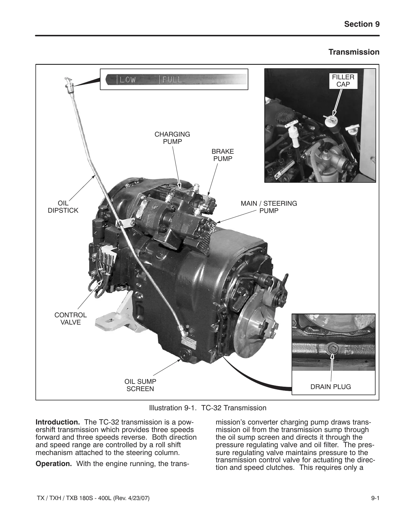 Taylor TX TXH TXB 180S-400L Forklift Maintenance Manual 2007 - Image 3