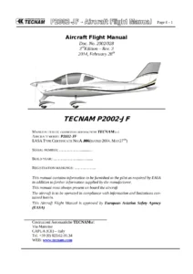 Tecnam P2002-JF Aircraft Flight Manual - EASA Approved AFM 3rd Edition Rev. 3