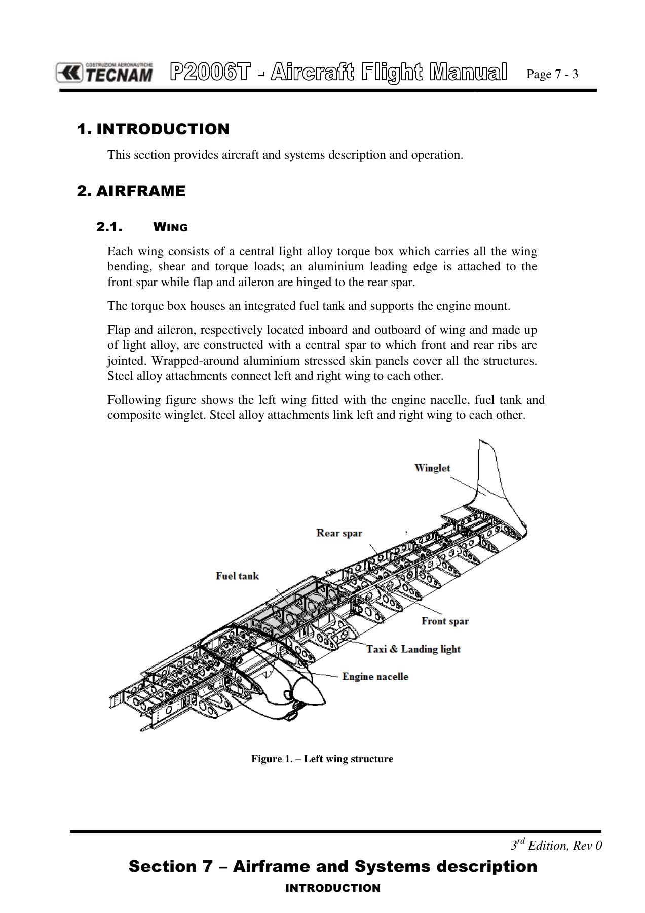 Tecnam P2006T Aircraft Flight Manual 2006/044 - EASA Approved AFM PDF - Image 3