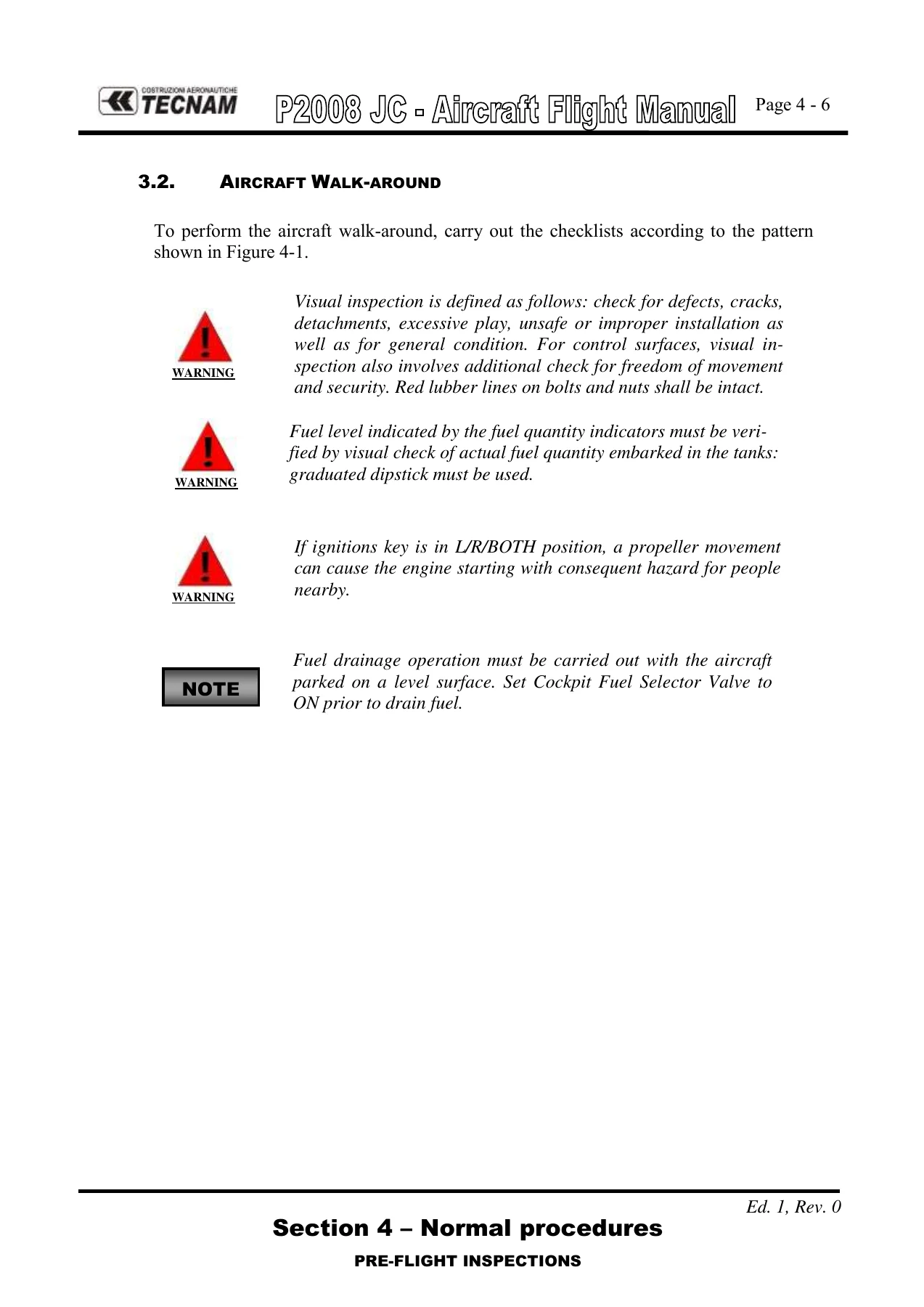 Tecnam P2008 JC Aircraft Flight Manual (Doc. 2008/100) - 2015 Edition - Image 3