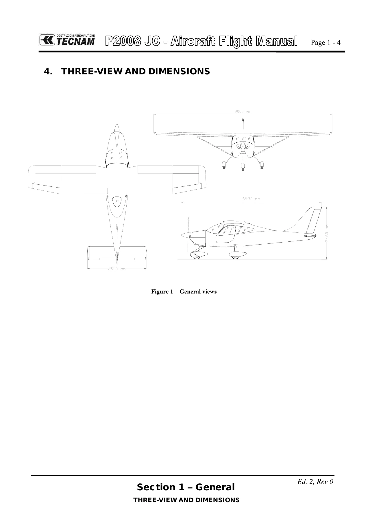 Tecnam P2008 JC Aircraft Flight Manual - EASA CS-VLA AFM (Doc 2008/100 Ed 2 Rev 13) - Image 2