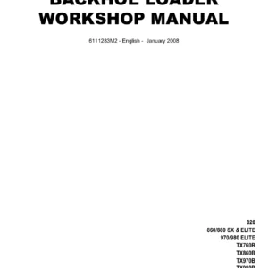 Terex 820 860 880 970 980 SX Elite TX760B-980B Workshop Manual 2008