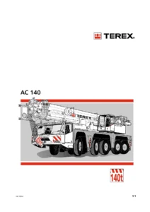 Terex AC 140 140-Ton Crane Operating Manual Compilation - Complete 5-Part PDF Set