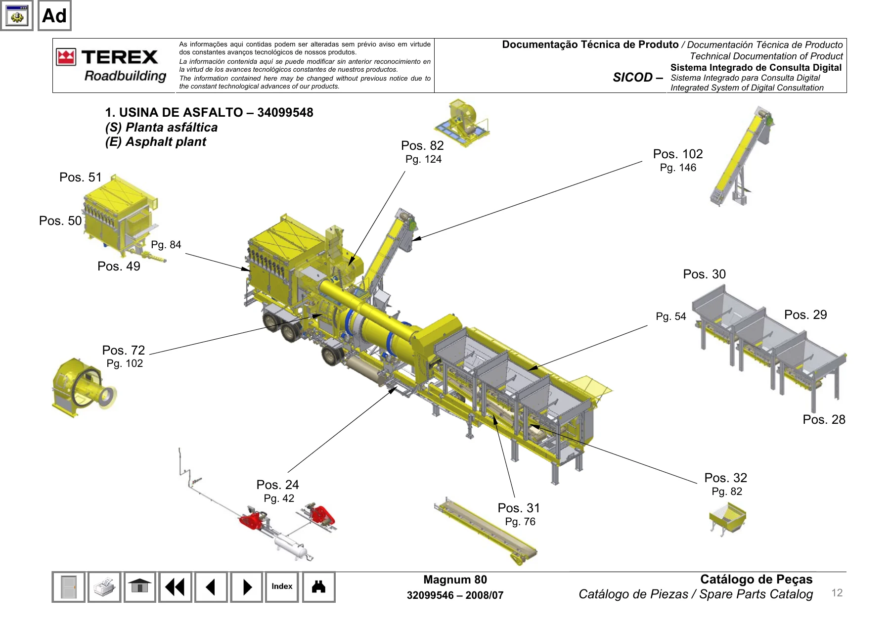 Terex Magnum 80 Asphalt Plant Spare Parts Catalog - 32099546 Parts Manual PDF - Image 2