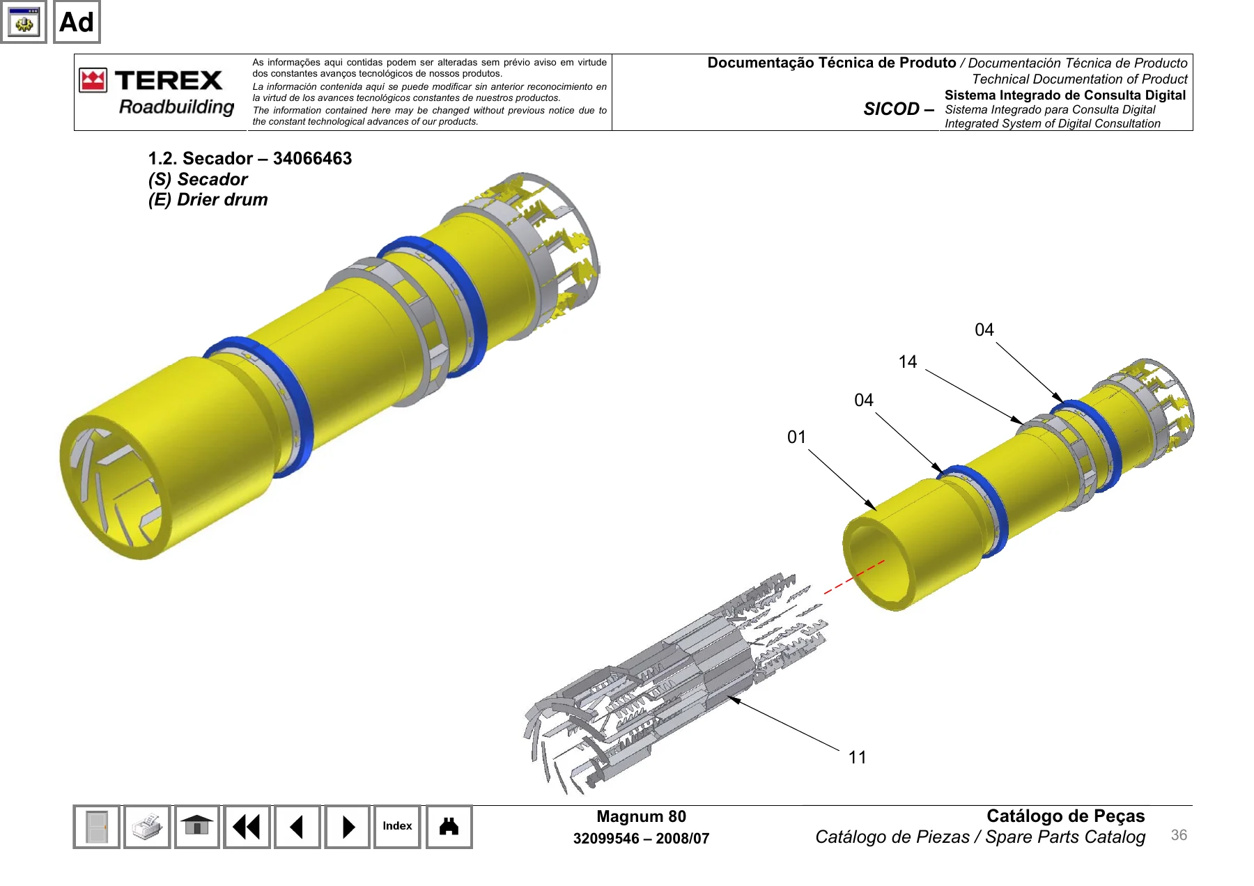 Terex Magnum 80 Asphalt Plant Spare Parts Catalog - 32099546 Parts Manual PDF - Image 3