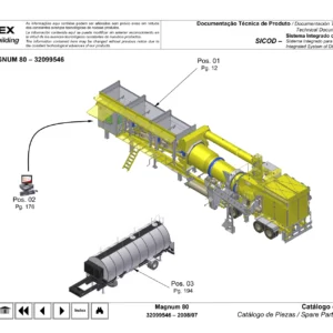 Terex Magnum 80 Asphalt Plant Spare Parts Catalog - 32099546 Parts Manual PDF