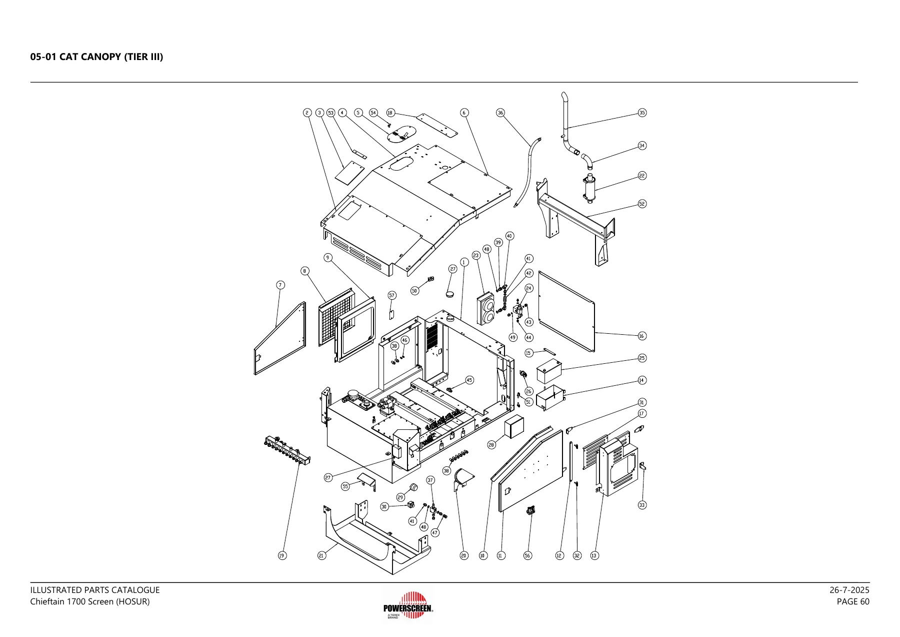 Terex Powerscreen Chieftain 1700 Illustrated Parts Catalog 2025 PDF - Image 3