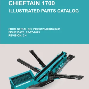 Terex Powerscreen Chieftain 1700 Illustrated Parts Catalog 2025 PDF