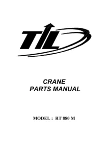 Terex RT 880 M Crane Parts Manual - Illustrated Boom, Hoist, Turntable & Outrigger Component Catalog