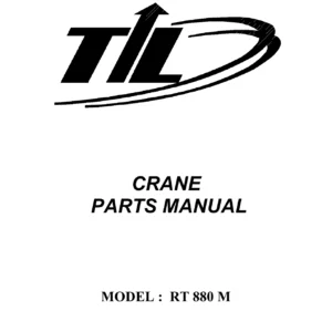 Terex RT 880 M Crane Parts Manual - Illustrated Boom, Hoist, Turntable & Outrigger Component Catalog