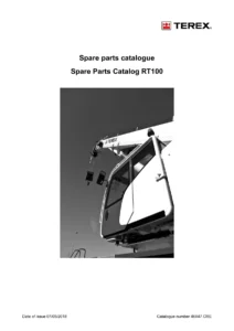 Terex RT100 Rough Terrain Crane Spare Parts Catalog - 46847.CRE 2018 PDF