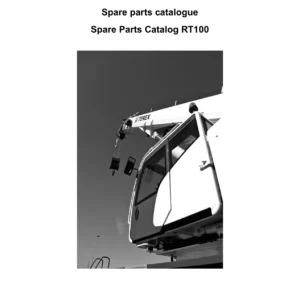 Terex RT100 Rough Terrain Crane Spare Parts Catalog - 46847.CRE 2018 PDF