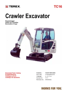 Terex TC16 Crawler Excavator Illustrated Parts Catalog PDF Manual