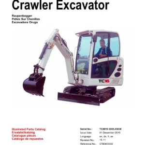 Terex TC16 Crawler Excavator Illustrated Parts Catalog PDF Manual