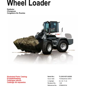 Terex TL100 Wheel Loader Illustrated Parts Catalog Manual - Serial No. TL1002 0372-XXXX