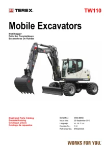 Terex TW110 Mobile Excavator Illustrated Parts Catalog 5780290035 - 2013 Edition