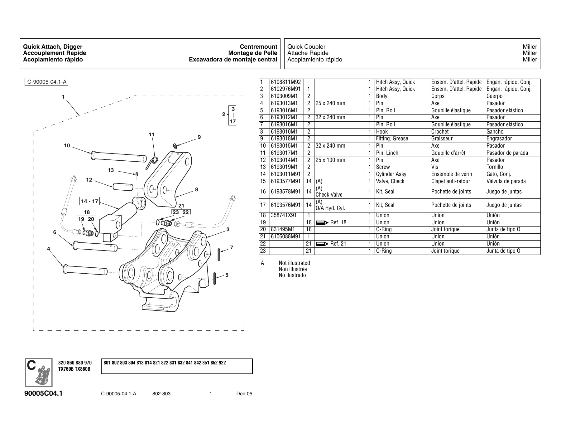 Terex TX760B 802/803 ROPS/CAB Loader Backhoe Parts Catalogue - Dec 2005 PDF - Image 3
