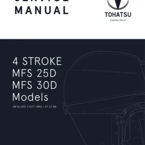 Tohatsu MFS25D MFS30D 4-Stroke Outboard Service Manual 2022 - PDF Download